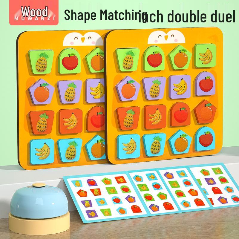 

Kids Educational Two-Player Color & Shape Matching Logic Wooden Toy