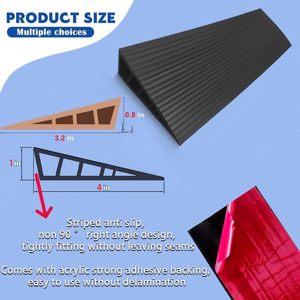 Carpet To Tile Rise Threshold Ramps 60cm Soft Wheelchairs Ramps Cuttable Waterproof Floor Transition Strip Wood/Tile Floor