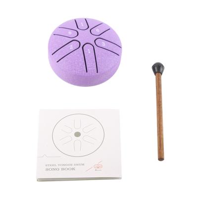 Handpan Tamburo Professionale Mini 6 Note Tongue Drum Senza Preoccupazioni Strumento a Percussione con Bacchetta