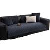 Retro High-End Straight Row Sofa Cushion Autumn And Winter Plush Leather Sofa Warm Seat Cushion Fixed Non-Slip Cover Cover Cloth