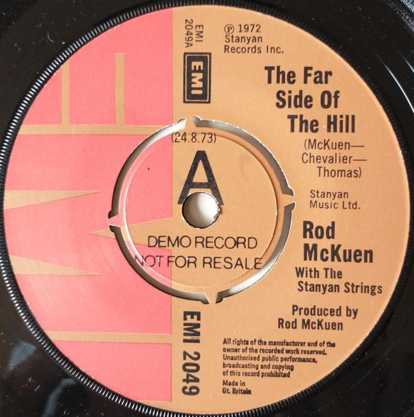 

7inch Record ROD MCKUEN Far Side Of The Hill EMI2049PROMO EMI 1973 UK CountryFolk Used