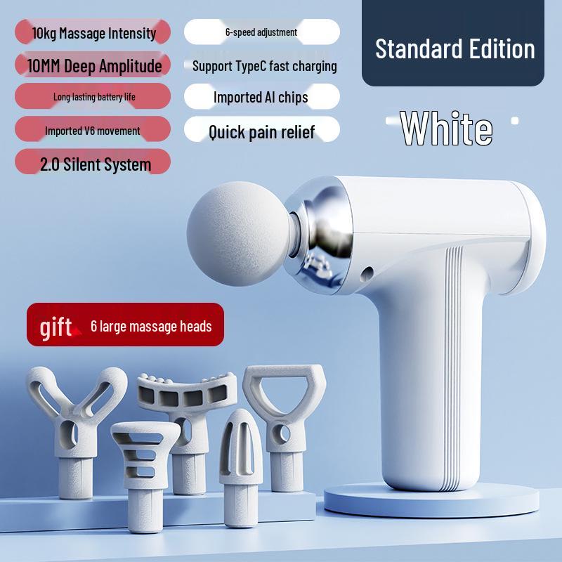 Компактный мини-массажер для фасций с шестью скоростями: Мощный массажер для мышц шеи