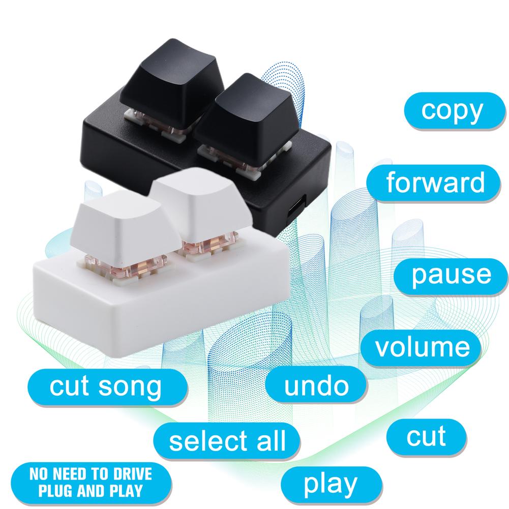 Custom Mini Keyboard 2 Keys OSU Gaming Keyboard Programmable DIY Mechanical Keypad Macro Keypad For Gaming Working