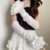 Gants demi-doigts des années 2000 pour filles adolescentes pour mariée fille photographie