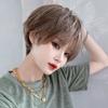 Women’s Short Straight Natural Looking Wig Androgynous Style Voluminous Full Cap Synthetic Wig