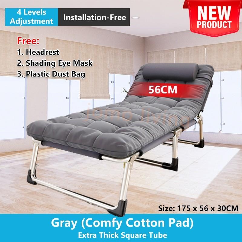 Portable Single Bed 75cm Wide Surface Lightweight Foldable Bed Office Afternoon Nap Recliner