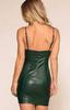 Lammfell Weiches Kleid Damen Echtes Ärmelloses Stilvolles Grünes Partykleidung Leder