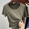 Summer Women's Short Sleeve T-Shirt, Korean Style, Modal Fabric, Thin and Soft