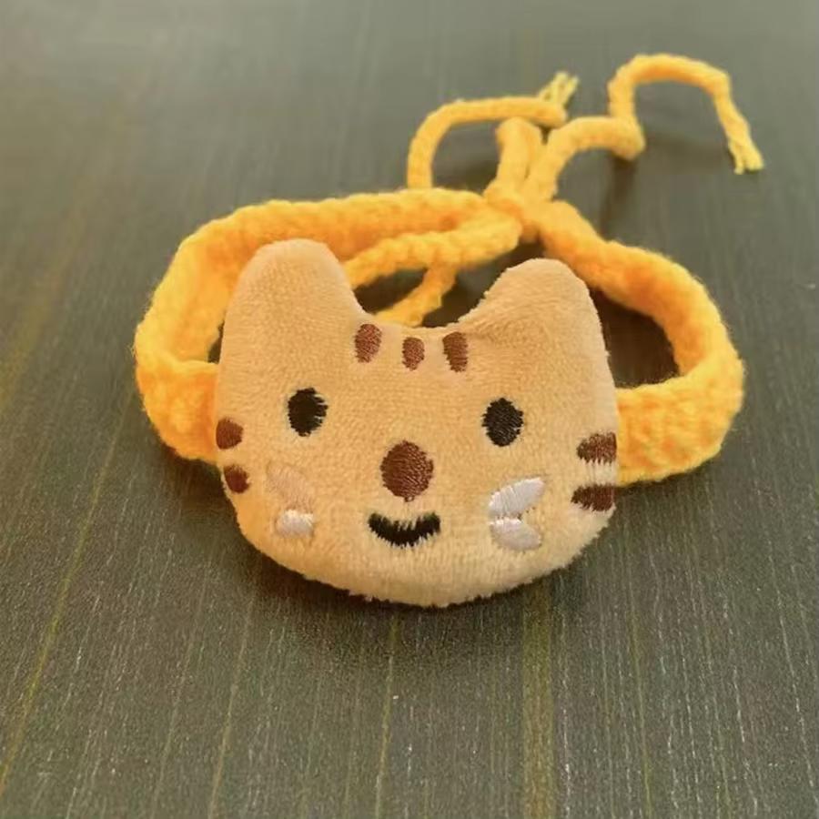 Katze Niedlich Gestricktes Halsband Handgestrickt Verstellbares Hundehalsband Winter Dekoration Kleiner Hund Niedliche Haustierbedarf