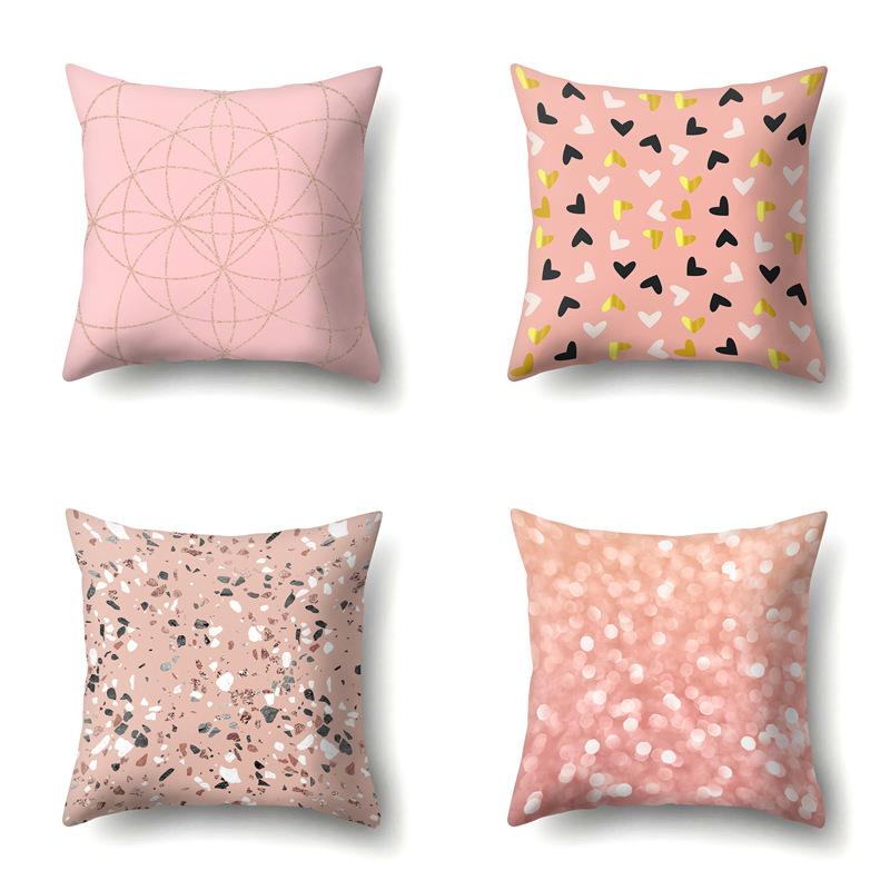 Polyester Pillowcase Automobile Decoration Home Printed Pillowcase Car Cushion Cover Bedside Pillowcase