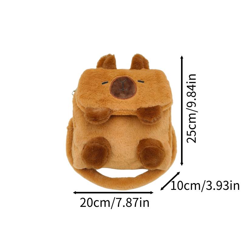 

Капибара Мультяшный Плюшевый Рюкзак С Многофункциональным Студенческим Кроссбоди Универсальный