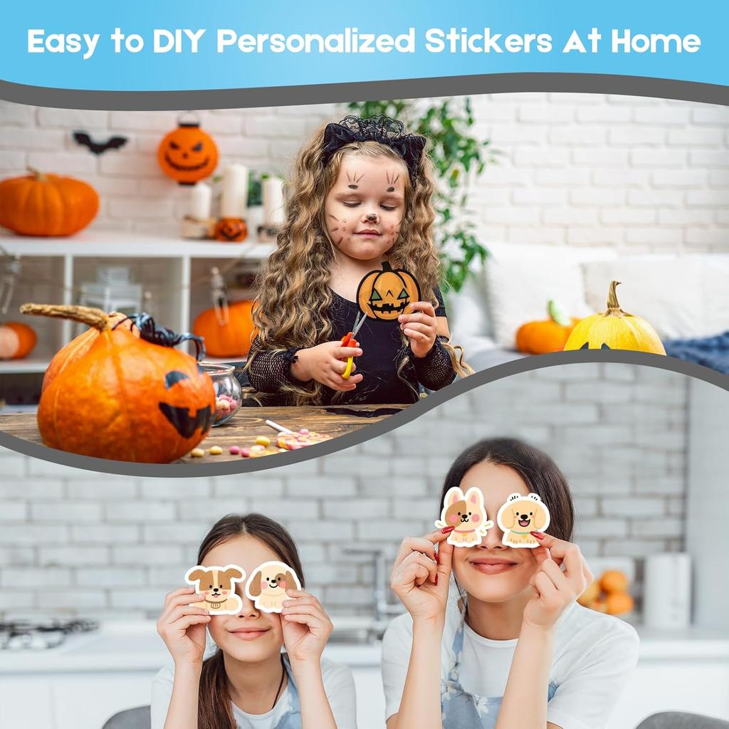 Premium Printable Clear Vinyl Sticker Paper for Inkjet Printers,30 Sheets Transparent Paper of A4 Size(297 X 210mm) DIY Personalized Self-Adhesive