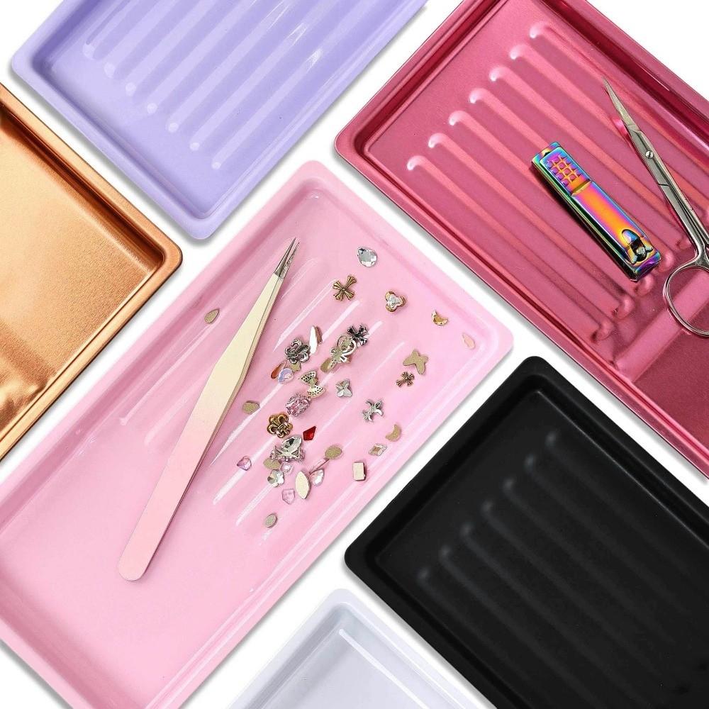 Multifunctional Storage Tray Multi-Color Nail Art Plate Portable Cosmetic Plate  For Nail Salon
