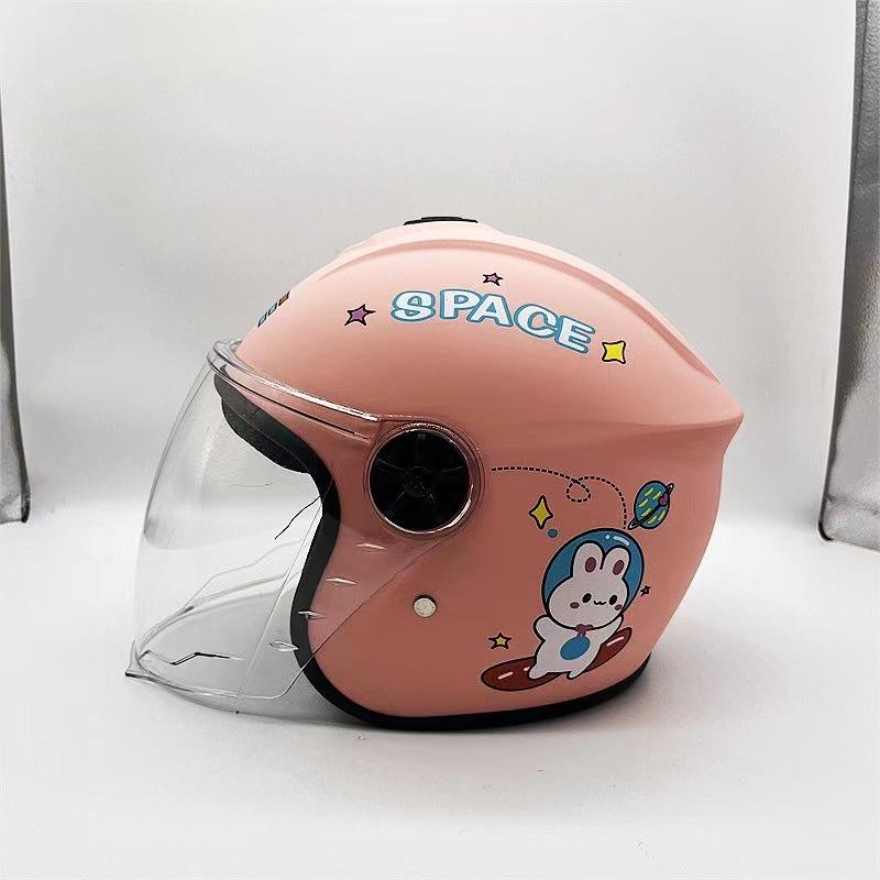 Children's helmets Boys and girls winter warm battery car electric vehicle safety new national standard cartoon parent-child helmet