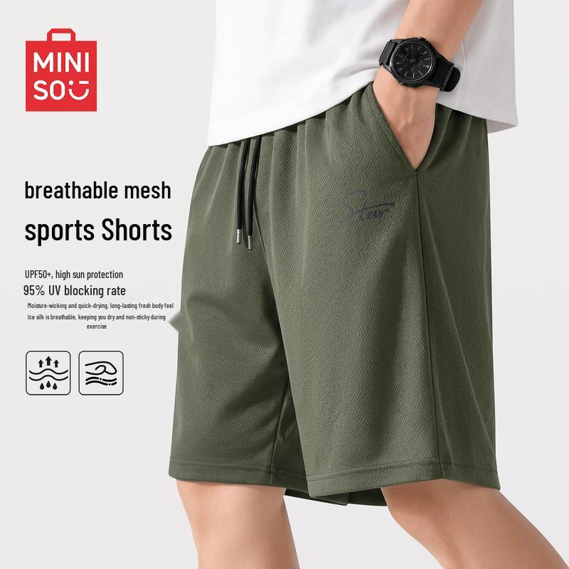 MINISO Men s Quick-Dry Breathable Retro Summer Shorts 3XL