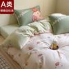 Cartoon Cotton Bedding Set 100S Count Satin Weave Kids Girls Bed Sheets Duvet Cover
