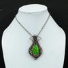 Copper Green Turquoise Pendant Copper Wire Wrapped Pendant Handmade Jewelry Gemstone Pendant Wire Wrap Jewelry Copper Jewelry Gift For Women