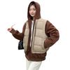 Fake two-piece hooded sweatshirt cotton clothes women's autumn and winter 2025 new vest splicing thickened padded jacket pie overcoming coat