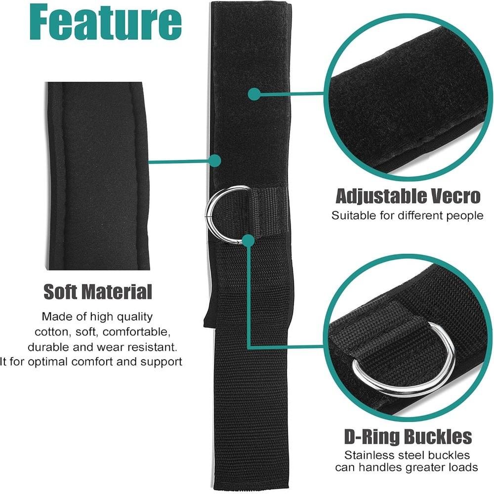2pcs D Shape Buckle Ankle Support Brace Adjustable Ankle Cuffs Straps Durable Wrist Straps  Gym
