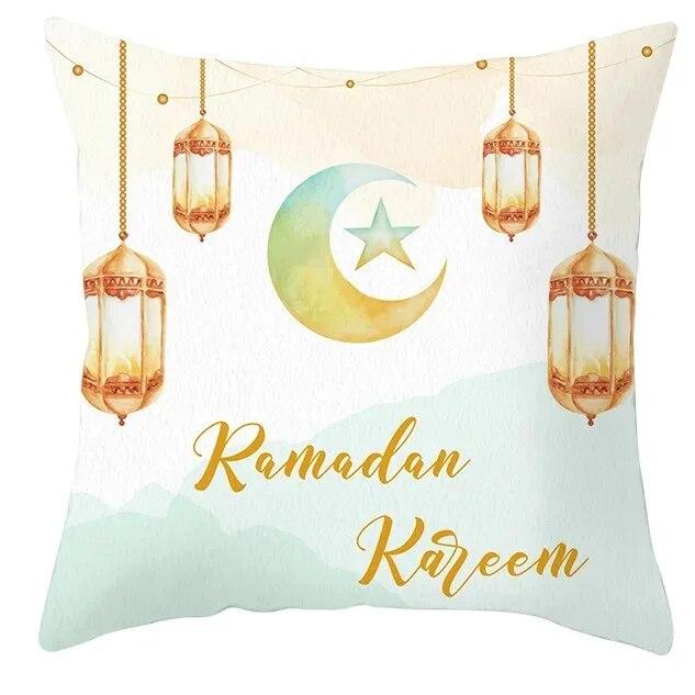 Eid Mubarak Cushion Cover Ramadan Home 2024 Islamic Muslim Kareem Al Adha Sofa Pillow Cover