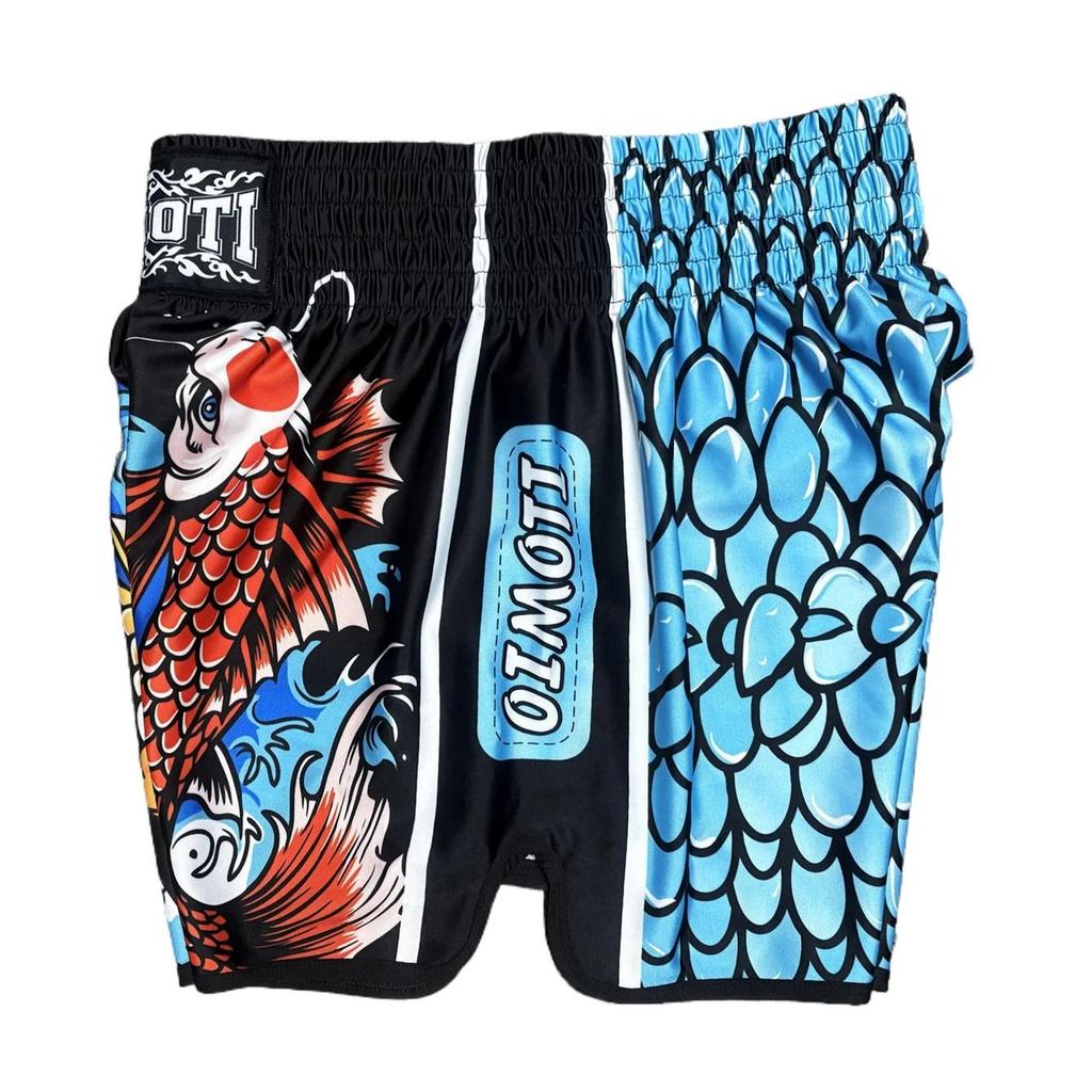 Twin Carp Fish Muay Thai Kickboxing Boxing MMA UFC Casual Shorts Gym Sport Unisex Men Women Workout Quick Dry Print Elastic High Waist Training