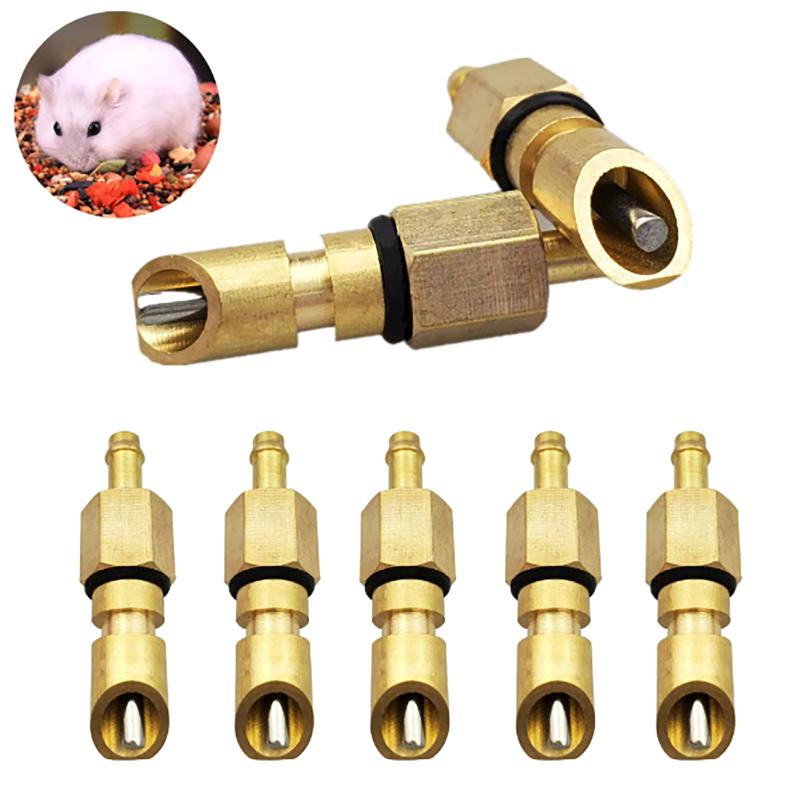 Eco-Friendly Brass Nipple Drinker for Mice Rabbits and Bunnies Practical Pet Water Solution 1PCS