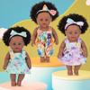 12Inch Soft Vinyl African American Doll With Fashion Afro Hairstyle For Kids Collectors Nursery Room Decoration