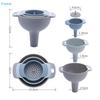 4-in-1 Collapsible Funnel Set - Food Grade Silicone Funnels with Strainer for Kitchen Transfer