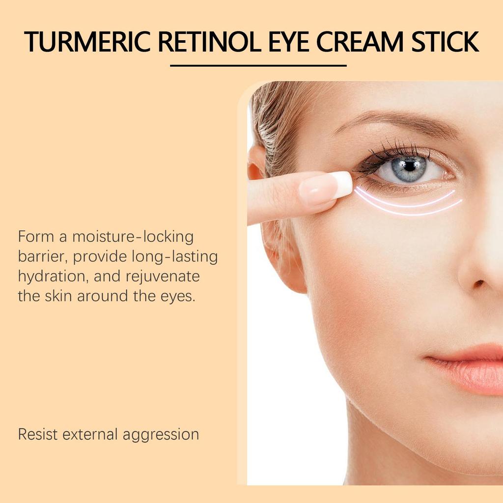 West Month Turmeric Eye Cream Stick Moisturizing Moisturizing Care Eye Area Delicate Eye Care Portable Essence Stick