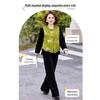Elegant Spring Suit: New Chinese Style Vest & Gold Velvet Three-Piece for Middle-Aged and Elderly