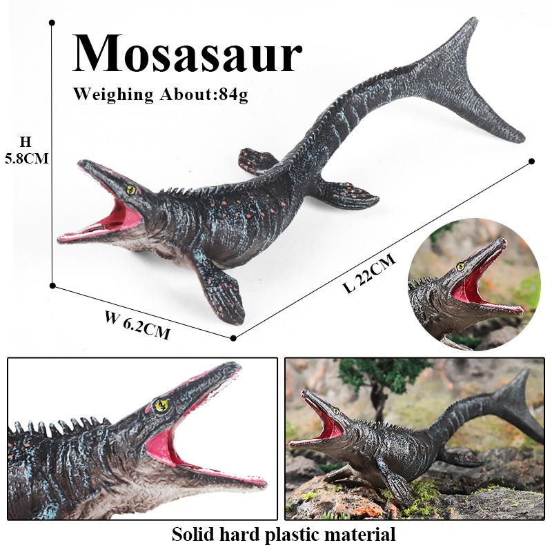 Oenux New Sealife Animals Model Prehistoric Mosasaurus Liopleurodon Kronosaurus Action Figures Solid PVC Collection Toy Kid Gift