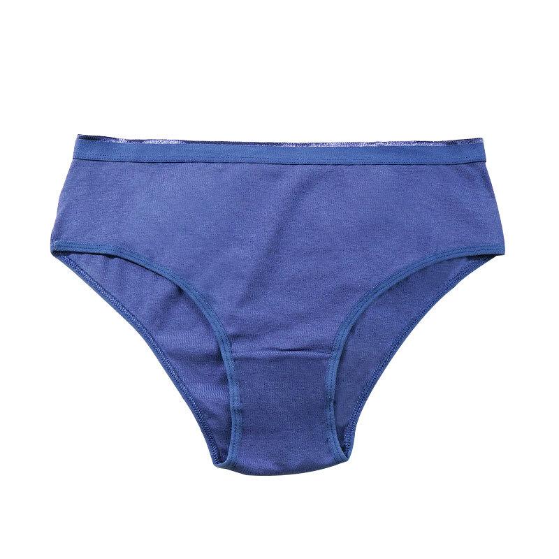 Women's New Summer Cotton Anti-bacterial High Elastic Half Package Hip Mid-waist Triangle Briefs
