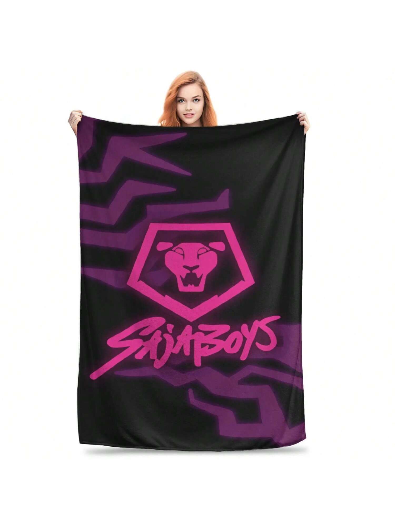 

K-Pop Demon Hunters Saja Merch Blanket Super Soft Coral Fleece Plush Throw Blanket Relax Plush Thin Quilt 75X95CM серый