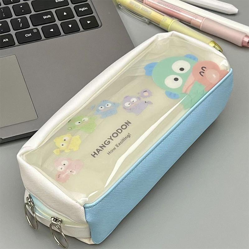 

Sanrio Transparant Pencil Case Hangyodon Large Capacity Waterproof Pen Bag Student Box For Girl School Supplies Stationery Gift