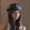 Keep Warm Korean Leather Painter Hat British Unisex Plain Hat  Autumn and Winter