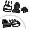 2x Diving Fin Strap Buckles Black Buckle Dive Flippers