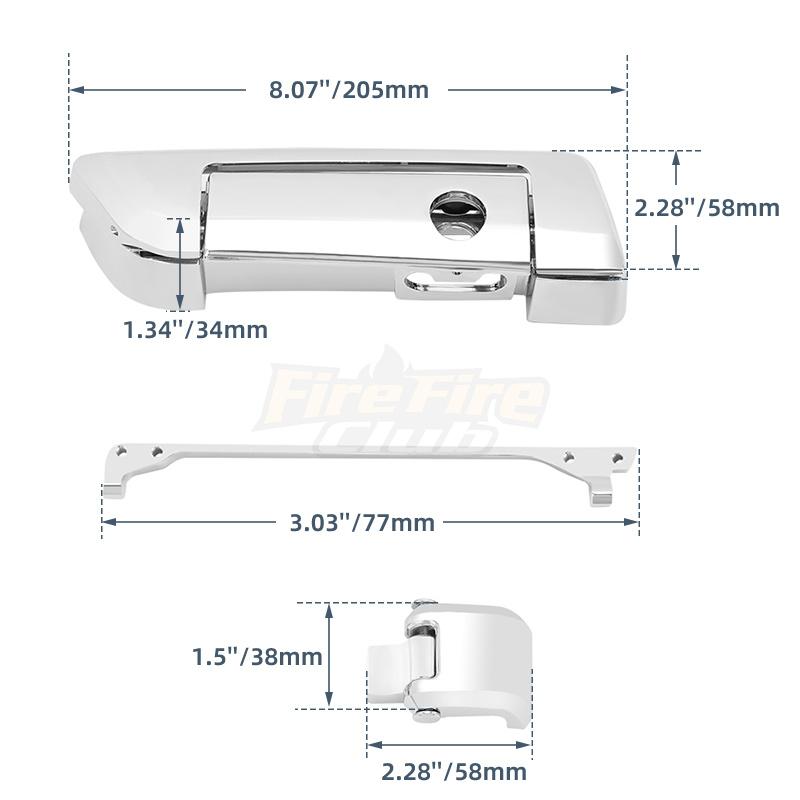 Motorcycle Hard Bag Saddlebag Hardware Latch Hinge Lock Kit For Harley Touring Street Glide Road King Road Glide 2014-Up