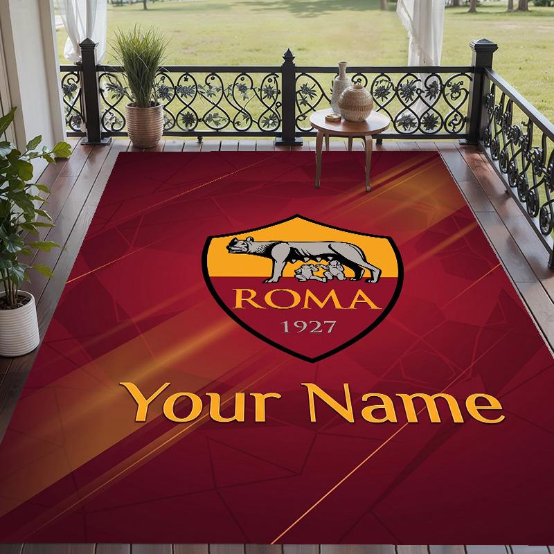Custom Text Printed Rug AS Roma Non Slip Floor Carpet For Home Room Decor
