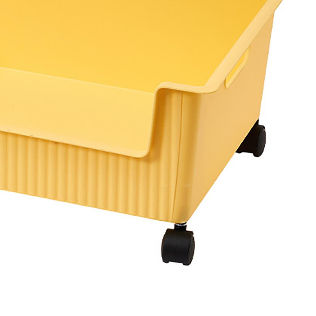 Plastic Book Storage Box Pulley Design Easy To Move Large Capacity Classroom Organizing Bins for