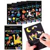 Kit de Cartões de Papel para Pintura Scratch Art Color Arco-Íris Mágico Desenho Animado Quadro de Desenho Livros de Colorir para Crianças Brinquedos Educativos DIY Presentes