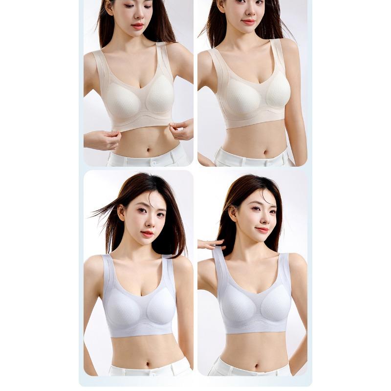 Women Wireless Racerback Lightweight Breathable Seamless Comfort Push Up Bra