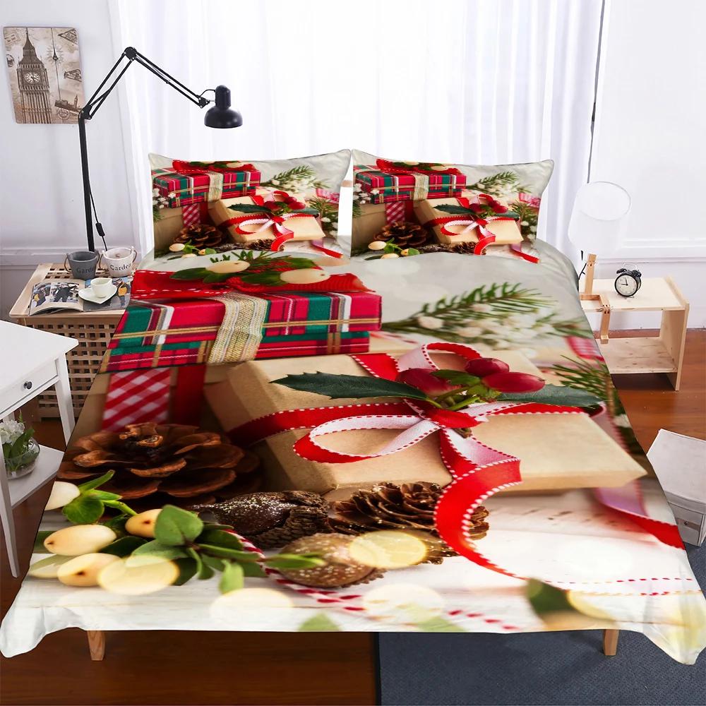 Bedclothes Beding Merys Christmas Soft Duvet Cover Sets Western New Year Gift Quen Warm Comforter Set King-Sized Dimensionsd Dimensions Bed Cover