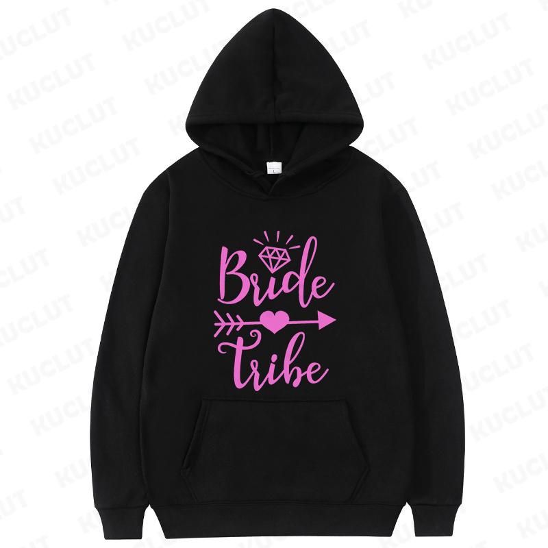 2D Bride Squad Bridal Hoodies Matching Hooded Tops with Romantic Prints Ideal for Bachelorette Party Bridal Showers Sweatshirts