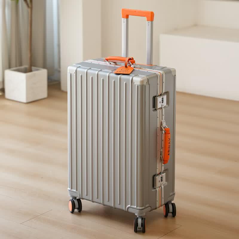 Moncaroni MK08 Fashion Contrast Aluminum Frame Suitcase