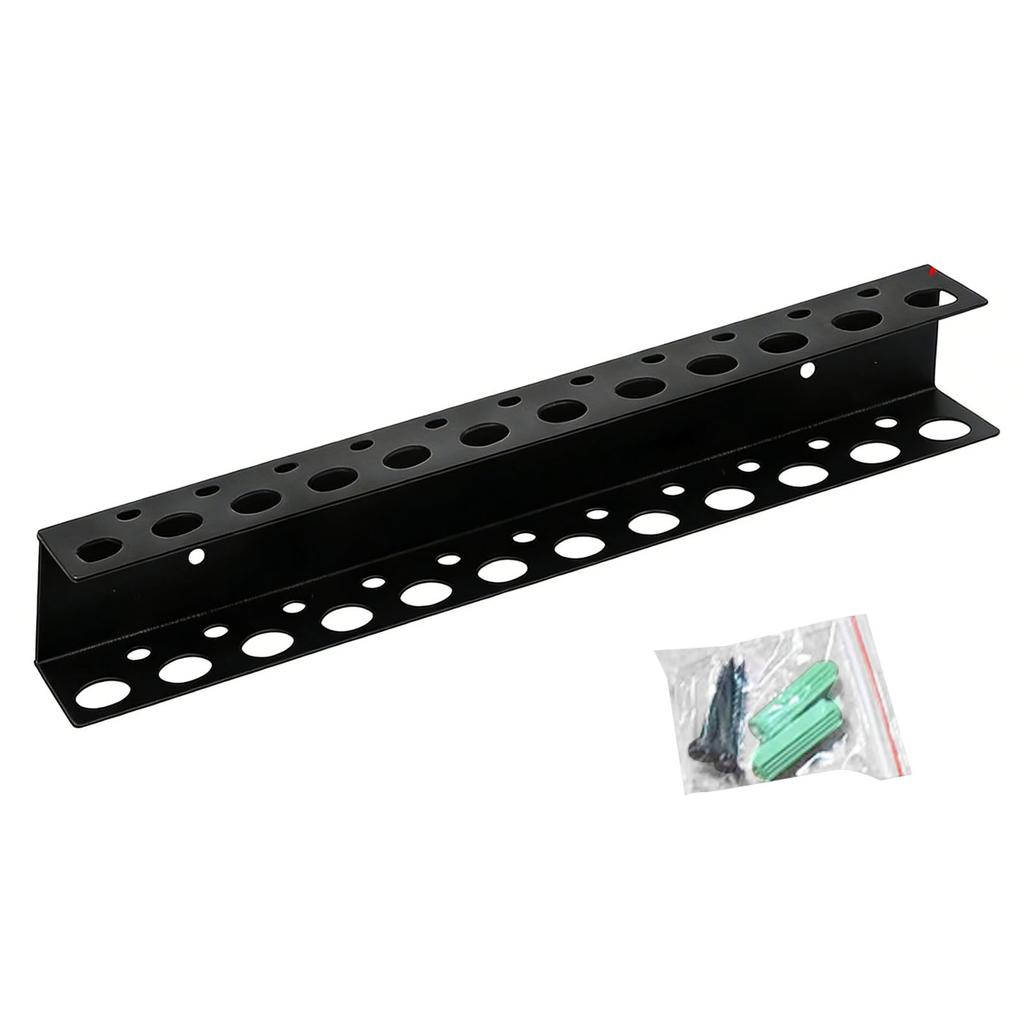 Screwdriver Holder Heavy Duty Wall Mount Storage Rack Organizer for Workshop Shed Garage Home Black