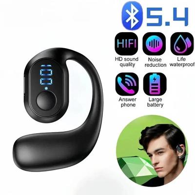 Słuchawki Bluetooth 5.3 z cyfrowym wyświetlaczem, słuchawki sportowe, bezprzewodowe, z zaczepem na ucho, słuchawki HiFi Stereo z redukcją szumów