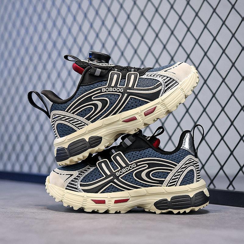 Barnesko Fritidssko Foreldre-barn Sko Trend Sko Barnetrend All-Match Uformell mote Sko med roterende knapp Basketballsko