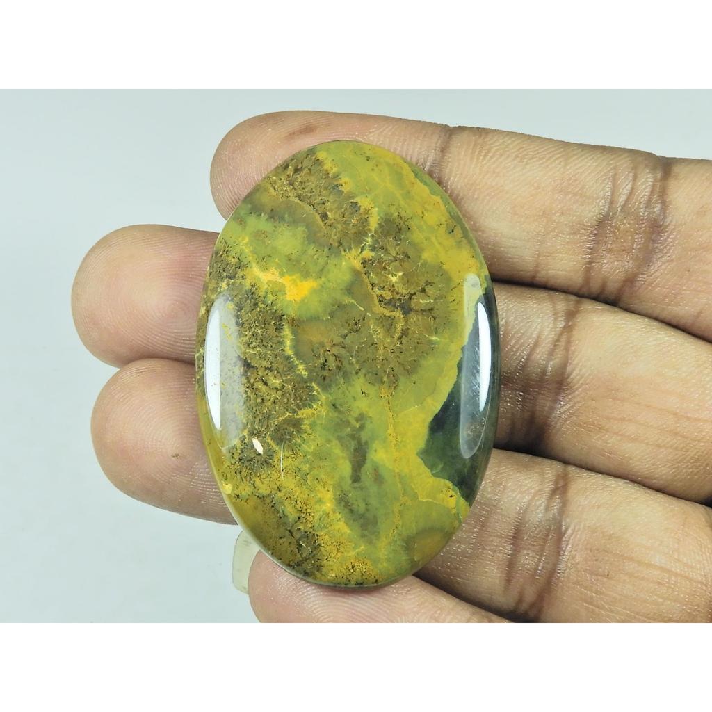 31X48X05MM Natural Ocean Jasper Oval Shape Cabochon Loose Gemstone 79Cts. G-340