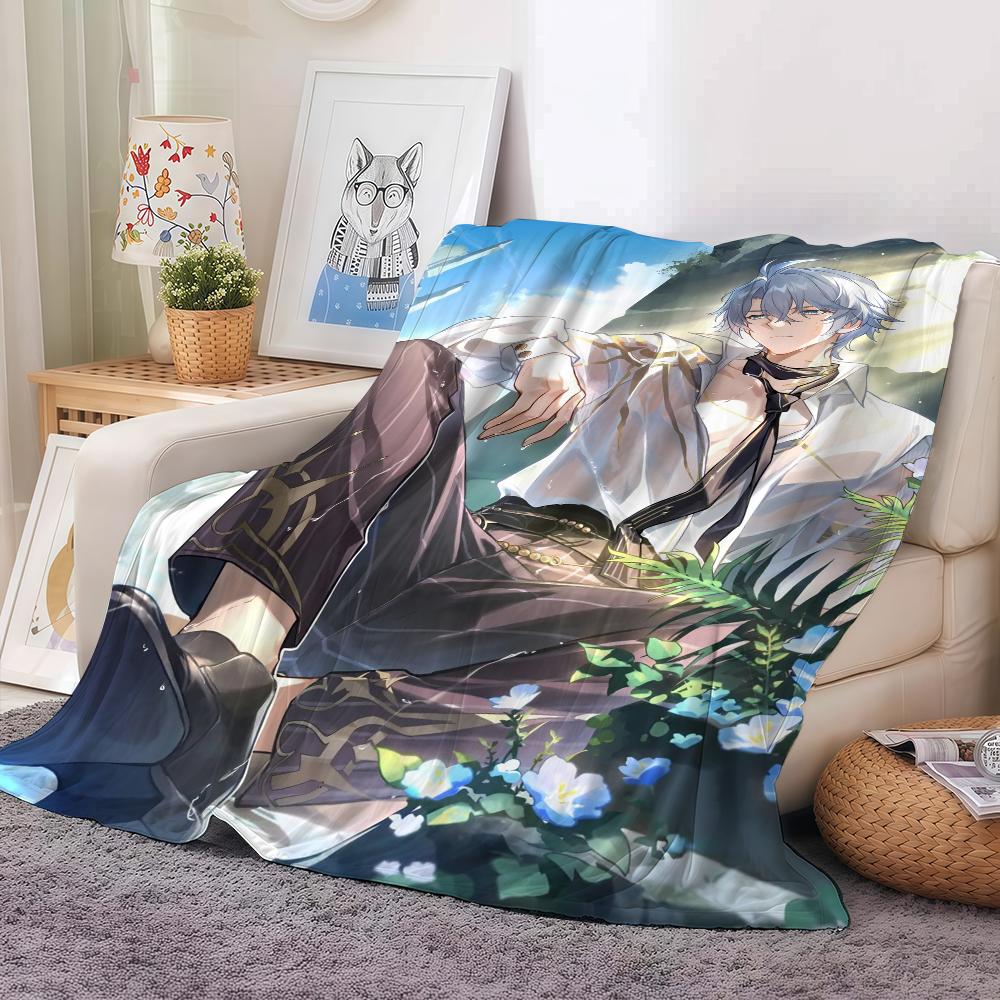 Video Game Honkai Star Rail Phainon Blanket Warm And Soft Suitable For Bedroom Living Room Sofa Bed Office Travel Camping