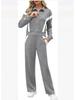 2025 Women's Casual Sportswear Set: Cardigan Top & Wide-Leg Pants
